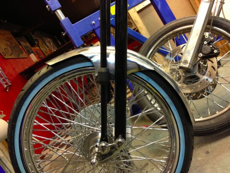 Tillverkat: Framskärm till ett 21" med springergaffel.